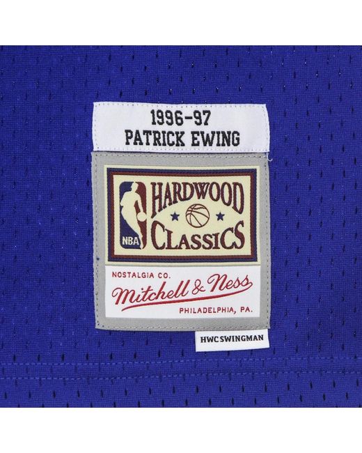 Mitchell & Ness Fitness ,Blauw ,Polyester Nba Swingman Jersey Patrick Ewing in het Purple voor heren