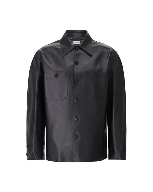 Givenchy Luxuriöses Leder Overshirt Modernes Design in Black für Herren