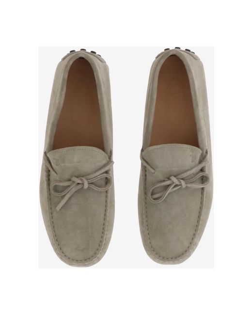 Tod's Suede Loafer in Gray für Herren