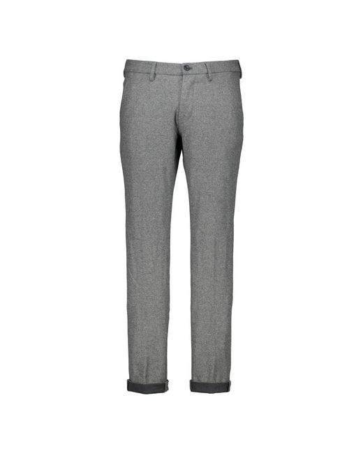 Mason's Gray Slim-Fit Trousers for men