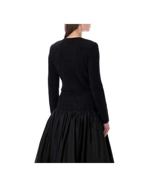 Self-Portrait Truien & Vesten ,Zwart ,Katoen Crystal Button Cardigan in het Black