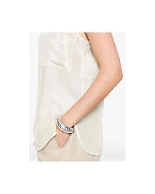Barena White Sleeveless Tops