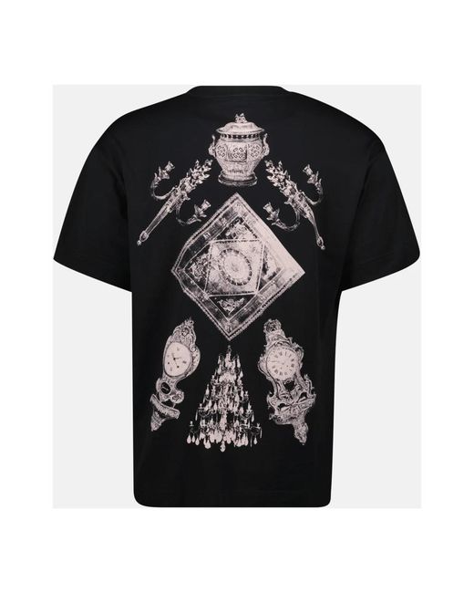 Givenchy Tops ,Zwart ,Katoen T-Shirt Met Hubert Objects-Print in het Black voor heren