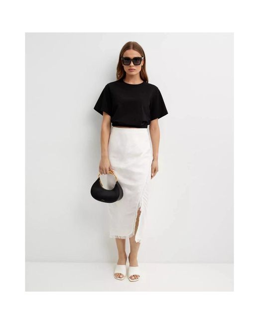 Jonathan Simkhai Rokken ,Wit ,Linnen Quinton Skirt in het Gray