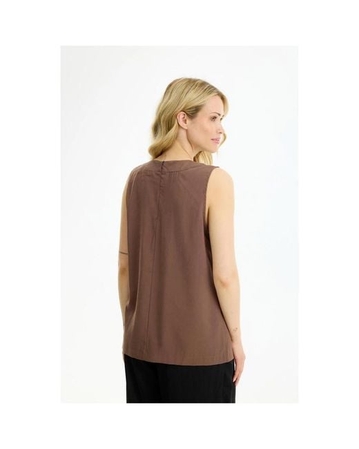 Blouses iN FRONT de color Brown