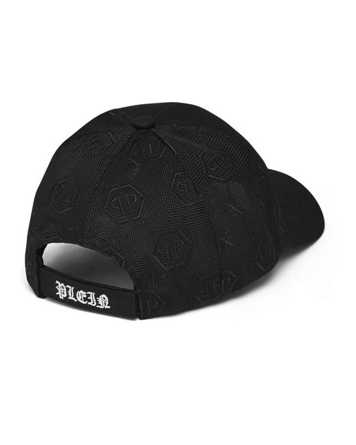 Philipp Plein Baseball Cap Hexagon in het Black