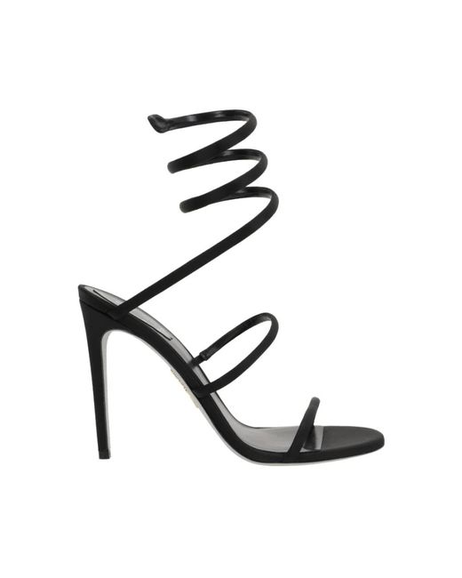 Rene Caovilla Black High Heel Sandals