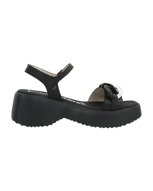 Shoes > sandals > flat sandals Wonders en coloris Black