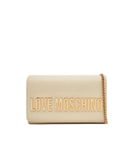 Love Moschino Natural Crossbody-Tasche Aus Synthetischem Leder Mit Logodetails