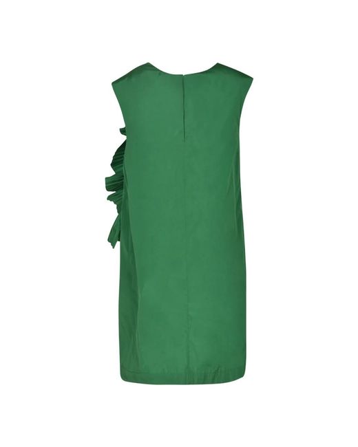 P.A.R.O.S.H. Green Gestreiftes, Besticktes Maxi-Hemdkleid
