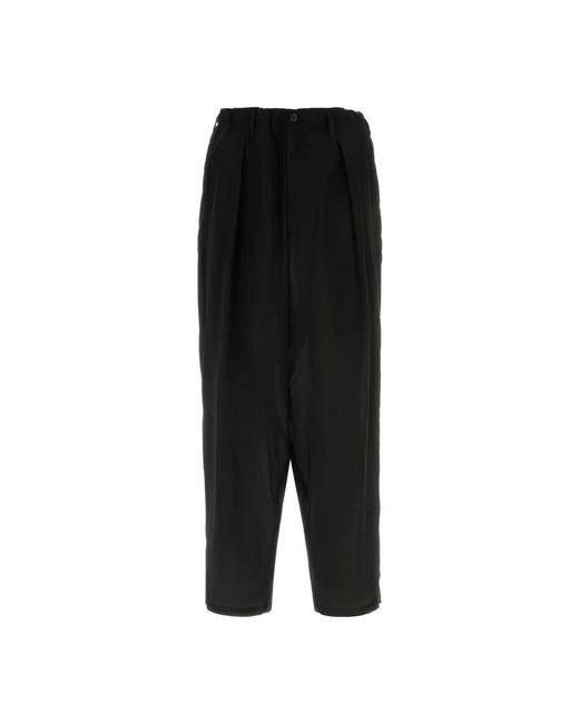 Yohji Yamamoto Black Cropped Trousers for men