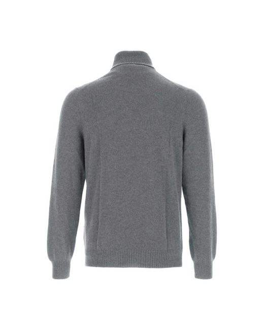Fedeli Gray Cashmere Knitwear for men