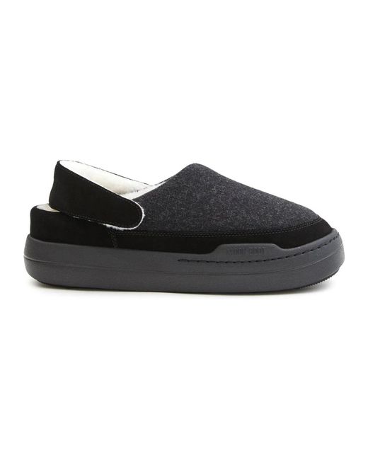Moon Boot Schwarze sandalen clog park filz in Black für Herren