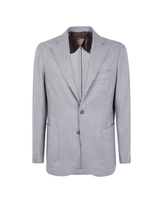 Barba Napoli Jassen ,Grijs ,Actieve Mono Jas in het Gray voor heren
