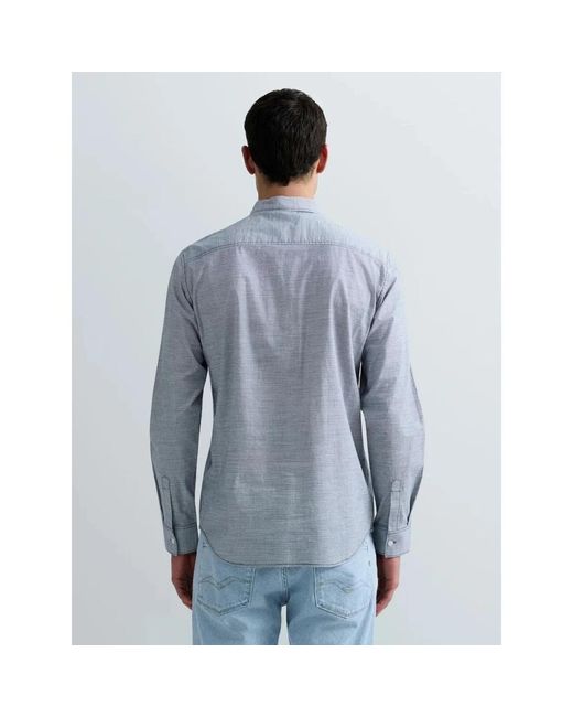 Replay Blue Casual Shirts for men