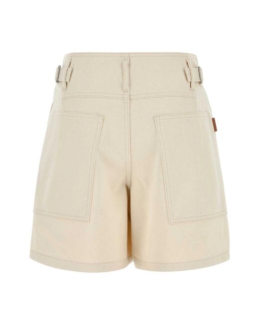 Jil Sander Natural Denim Shorts