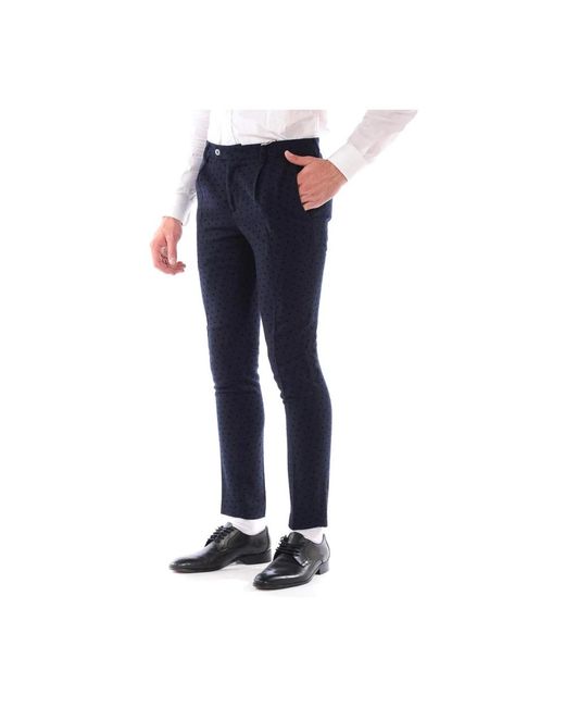 Daniele Alessandrini Blue Slim-Fit Trousers for men