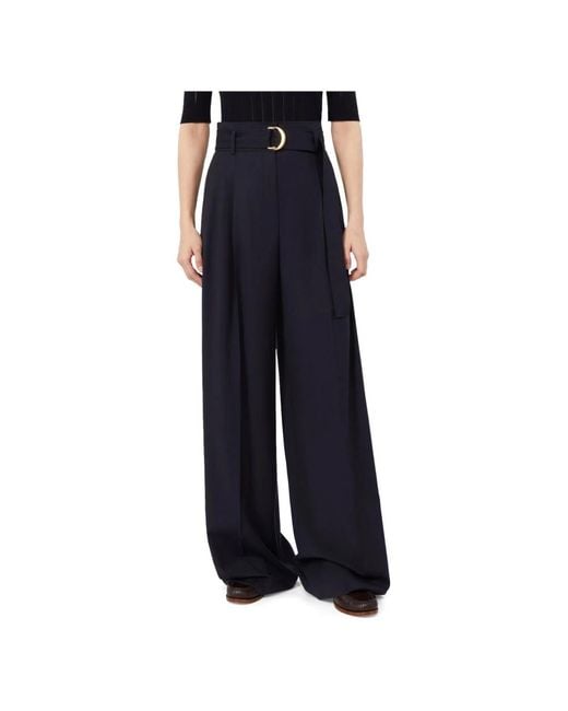Max Mara Blue Wide Trousers