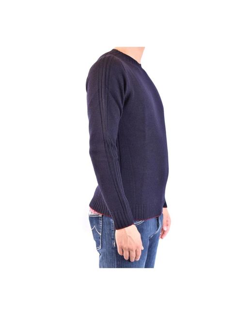 Dondup Blue Round-Neck Knitwear for men