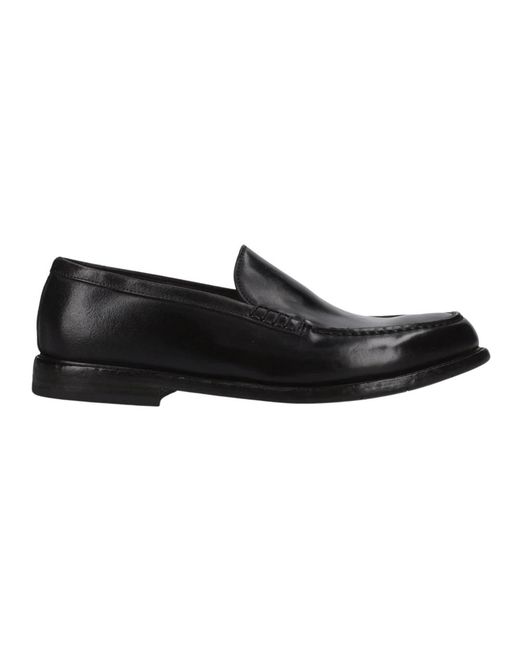 Premiata Schoenen ,Zwart ,Leer Zwarte Horse Leather Loafer Met Leren Zool in het Black voor heren