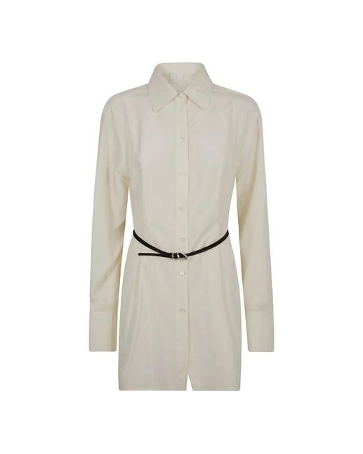 Givenchy Overhemden Lang Shirt Met Voyou Riem in het Gray