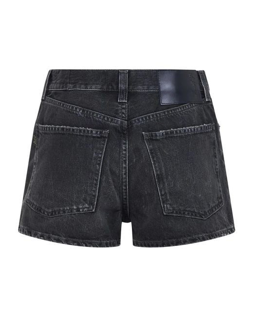 Haikure Black Denim Shorts