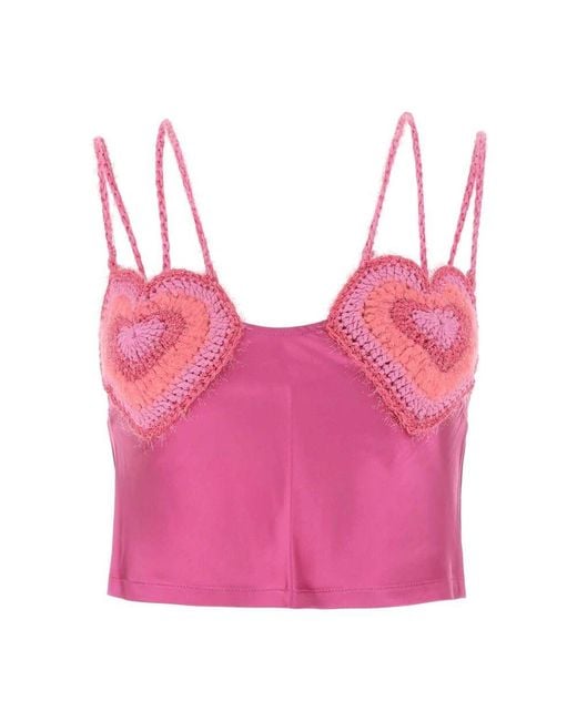 Marco Rambaldi Pink Sleeveless Tops