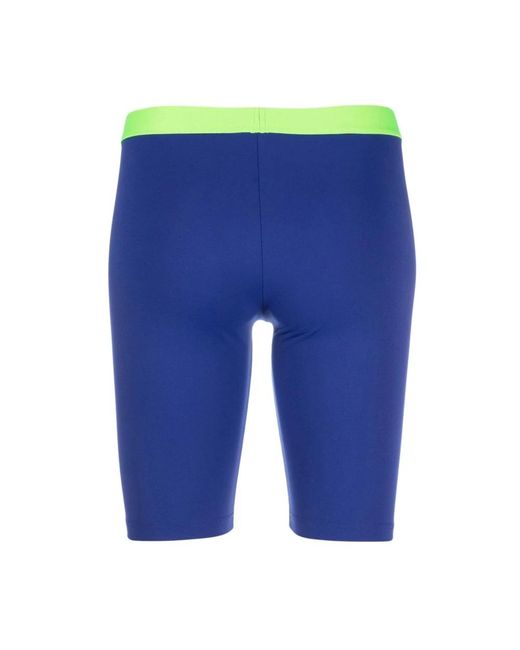 DSquared² Fitness ,Blauw ,Nylon Logo-Waistband Cycling Shorts in het Blue