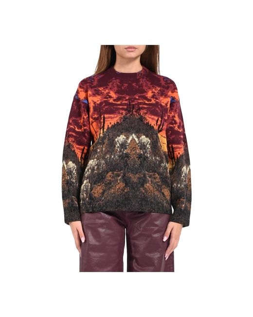 Round-Neck Knitwear Laneus en coloris Red