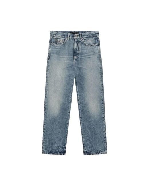 Versace Studded Distressed Jeans in het Blue voor heren