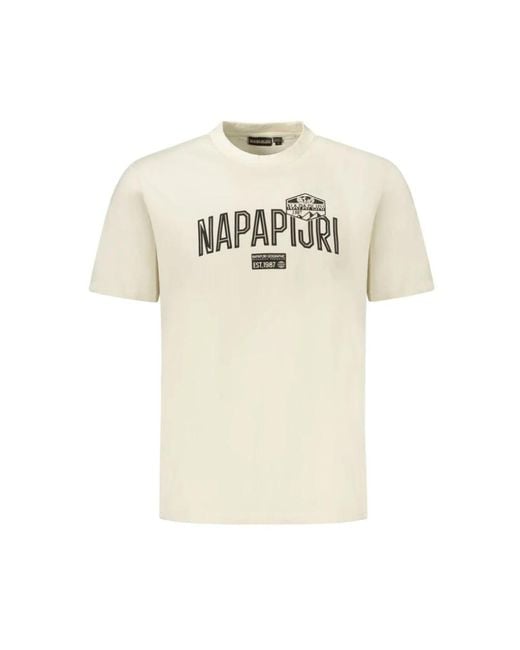 T-Shirts Napapijri de hombre de color Natural