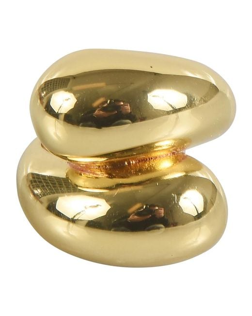 Anello accessori dorati stile doppio ponte di FEDERICA TOSI in Metallic