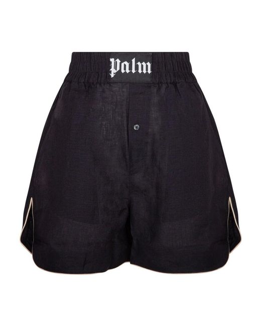 Palm Angels Blue Short Shorts