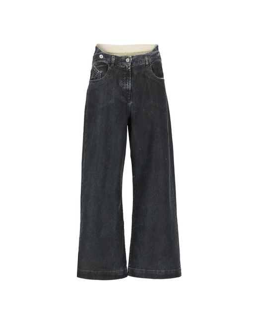 Wide Jeans The Attico de color Gray