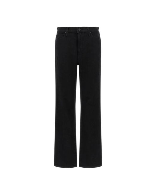 Mother Black Straight Fit Jeans