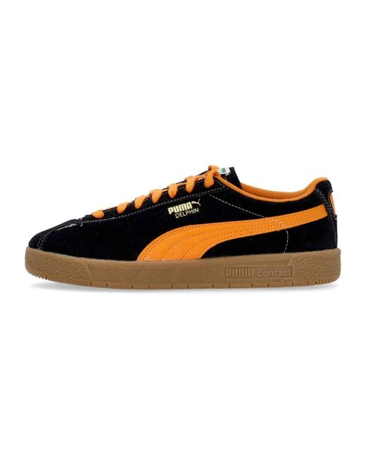PUMA Schwarzer wildleder-schuh mit schnürung in Black für Herren