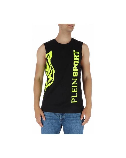 Sleeveless Tops Philipp Plein de hombre de color Black