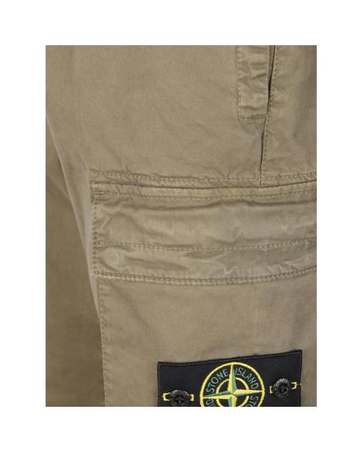 Stone Island Green Slim-Fit Trousers for men