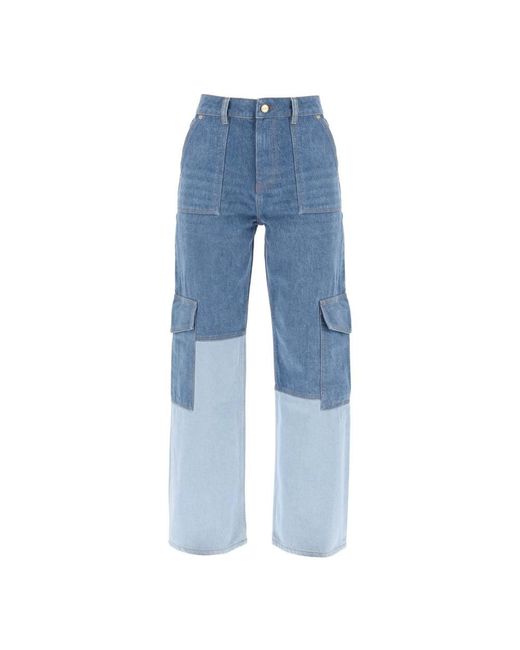 Ganni Blue Wide Jeans
