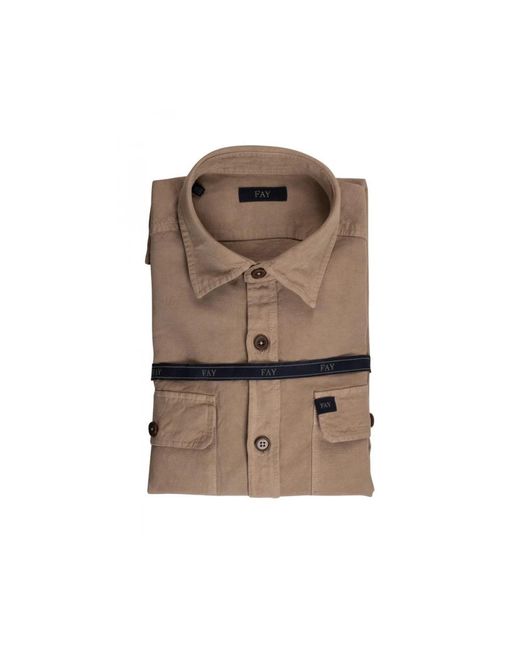 Fay Brown Casual Shirts for men