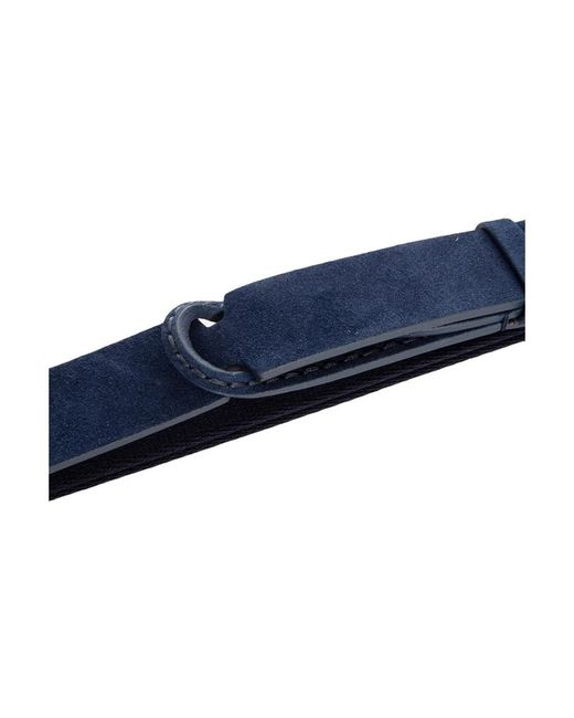 Orciani Accessoires ,Blauw ,Suède Blauwe Suède Riem Met Hartvorm in het Blue voor heren