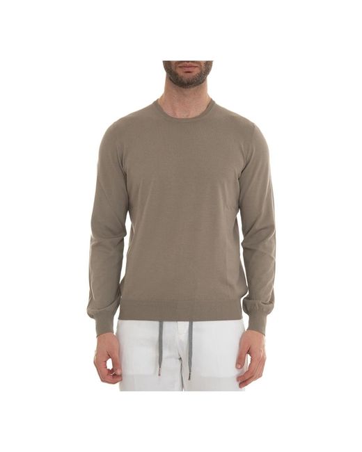Gran Sasso Brown Round-Neck Knitwear for men