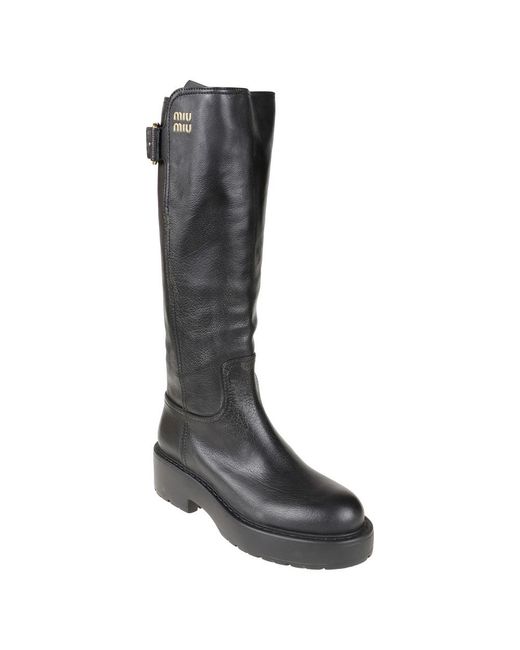 Miu Miu Black High Boots