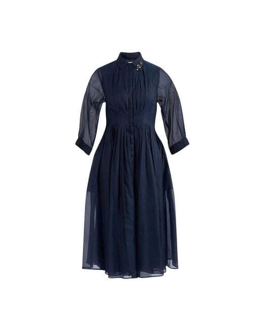 Max Mara Blue Shirt Dresses
