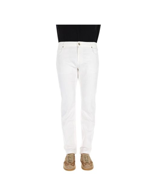 Eleventy White Slim Fit Jeans for men