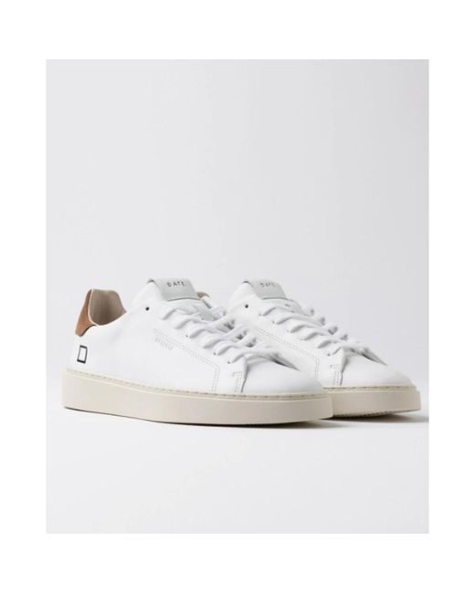 Date Schoenen ,Wit ,Leren Sneakers Voor Stijlvolle Looks in het White voor heren
