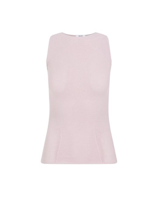 Wolford Pink Grid net sleeveless top
