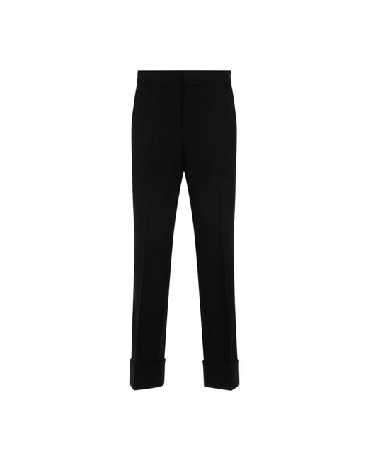 Pantalones ajustados de lana negra Gucci de color Black