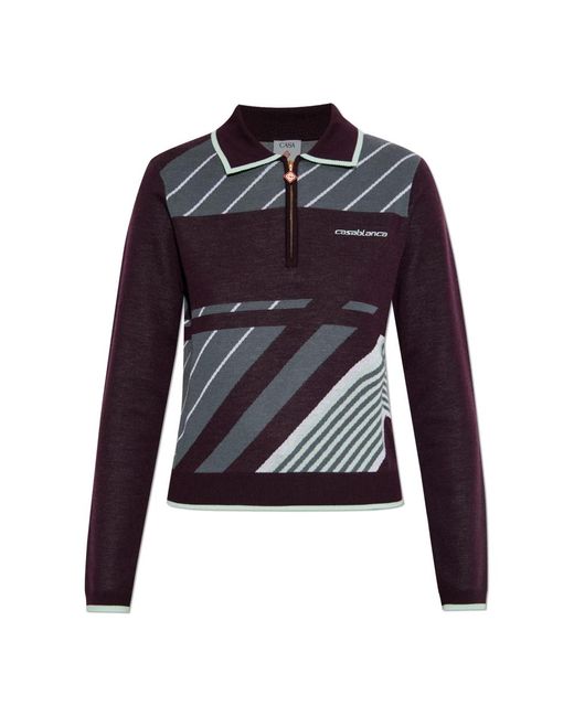 Casablanca Blue V-Neck Knitwear