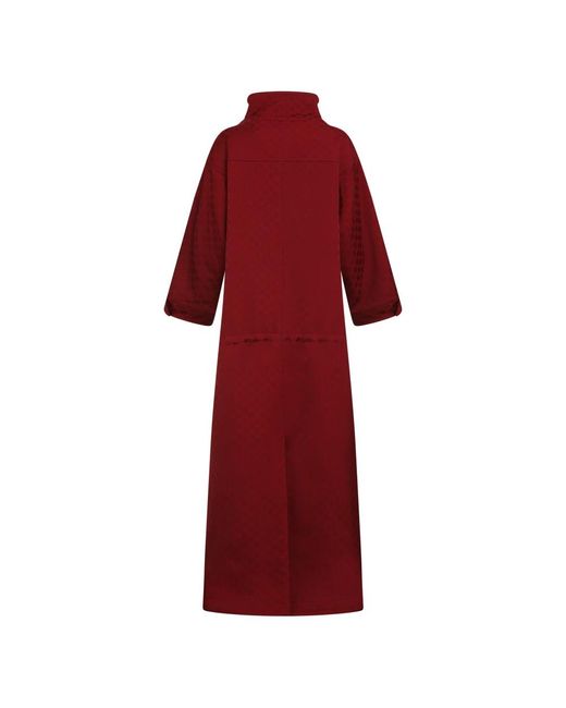 Gucci Jacquard Fabric Single-Breasted Coat in het Red